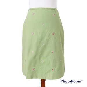 Brooks Brothers 346 Embroidered Pencil Skirt